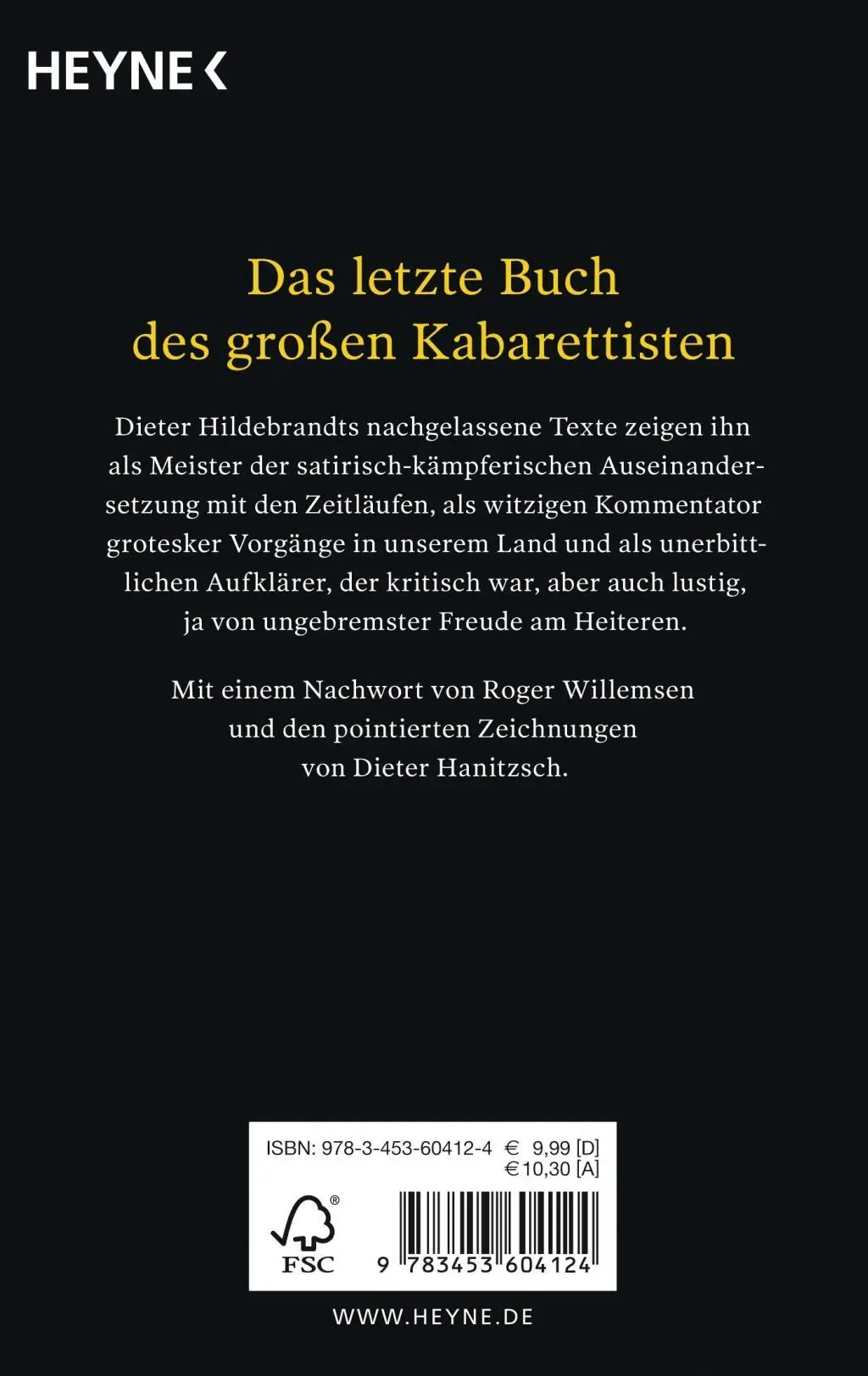 Bild: 9783453604124 | Letzte Zugabe | Dieter Hildebrandt | Taschenbuch | 272 S. | Deutsch