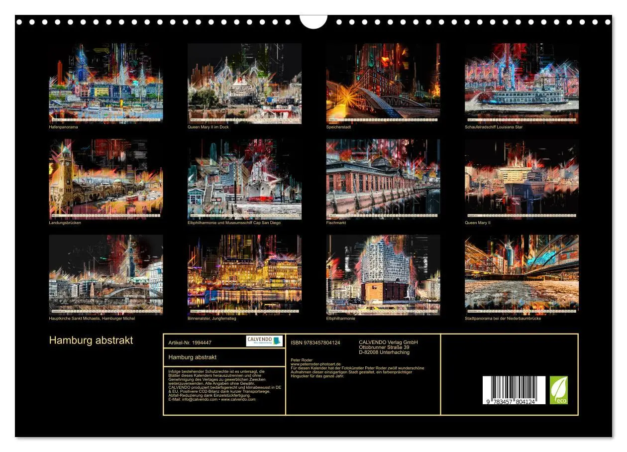 Bild: 9783457804124 | Hamburg abstrakt (Wandkalender 2026 DIN A3 quer), CALVENDO...
