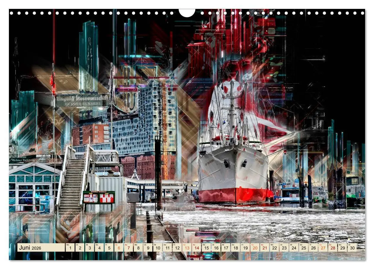 Bild: 9783457804124 | Hamburg abstrakt (Wandkalender 2026 DIN A3 quer), CALVENDO...