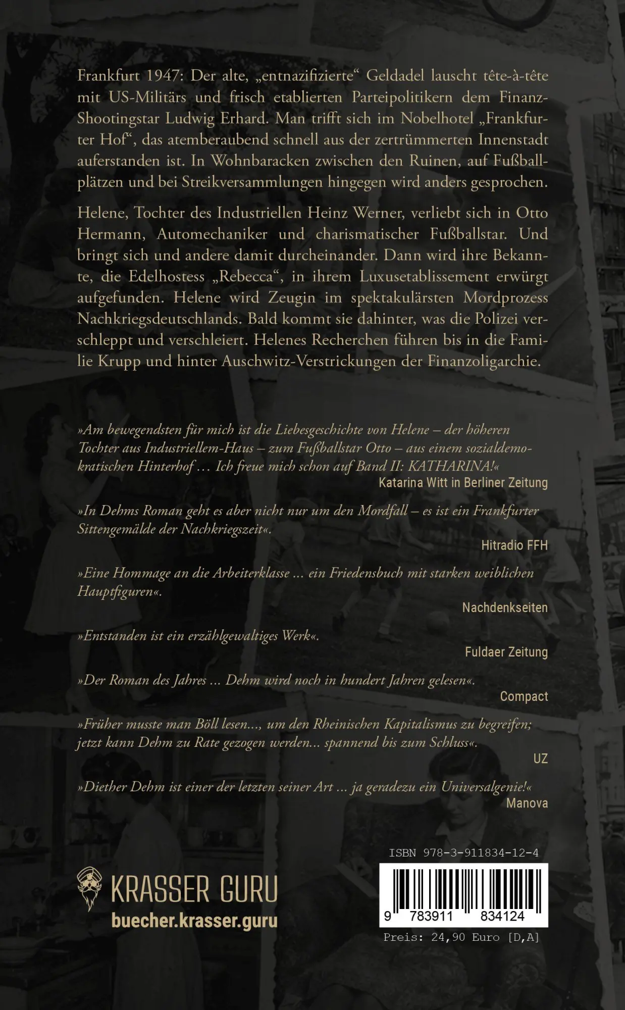 Rückseite: 9783911834124 | Rebecca | Aufstieg und Niedertracht I | Diether Dehm | Taschenbuch