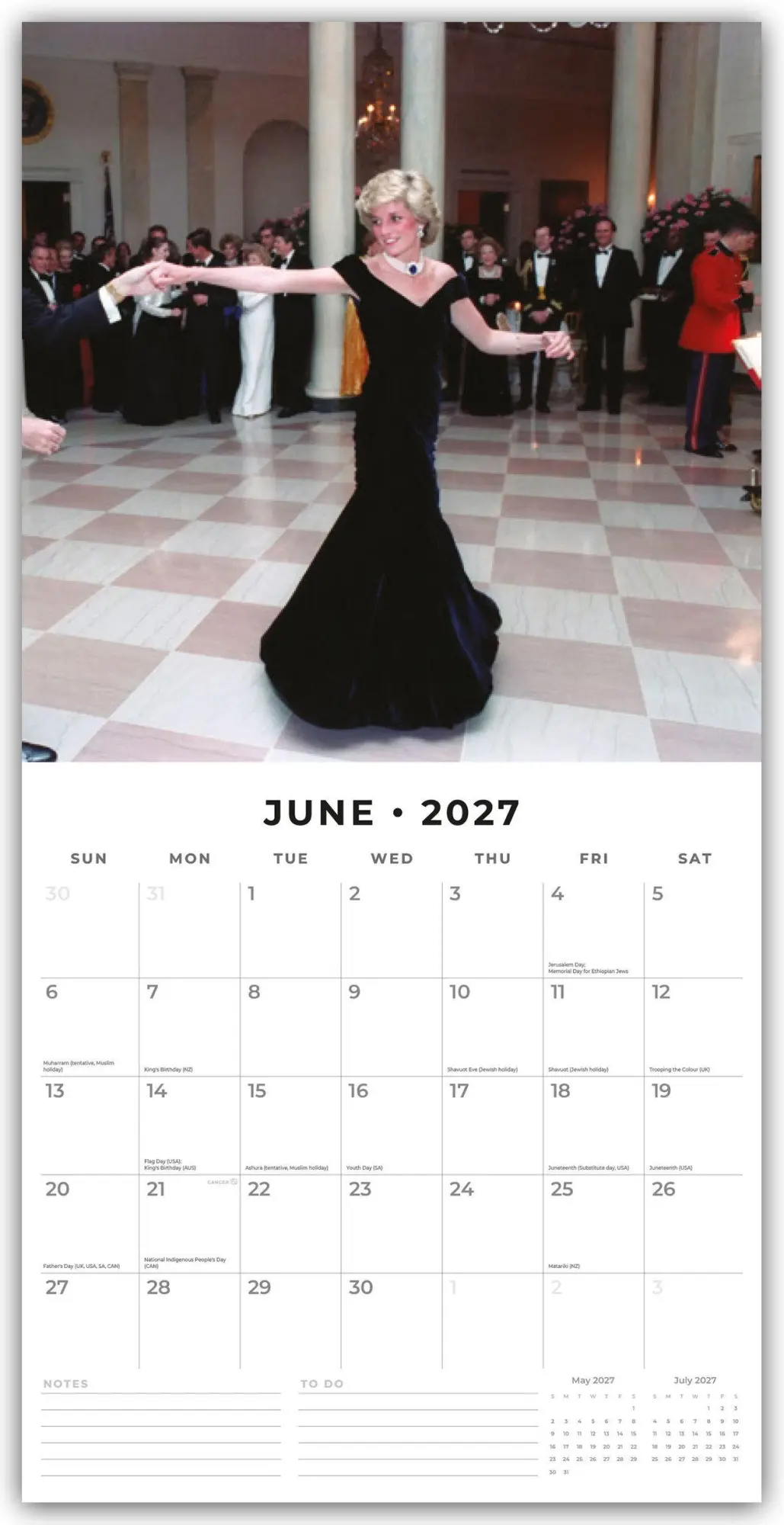Bild: 9781837014224 | Prinzessin Diana - Diana 2027 - 16-Monatskalender | Robin Red | 28 S.
