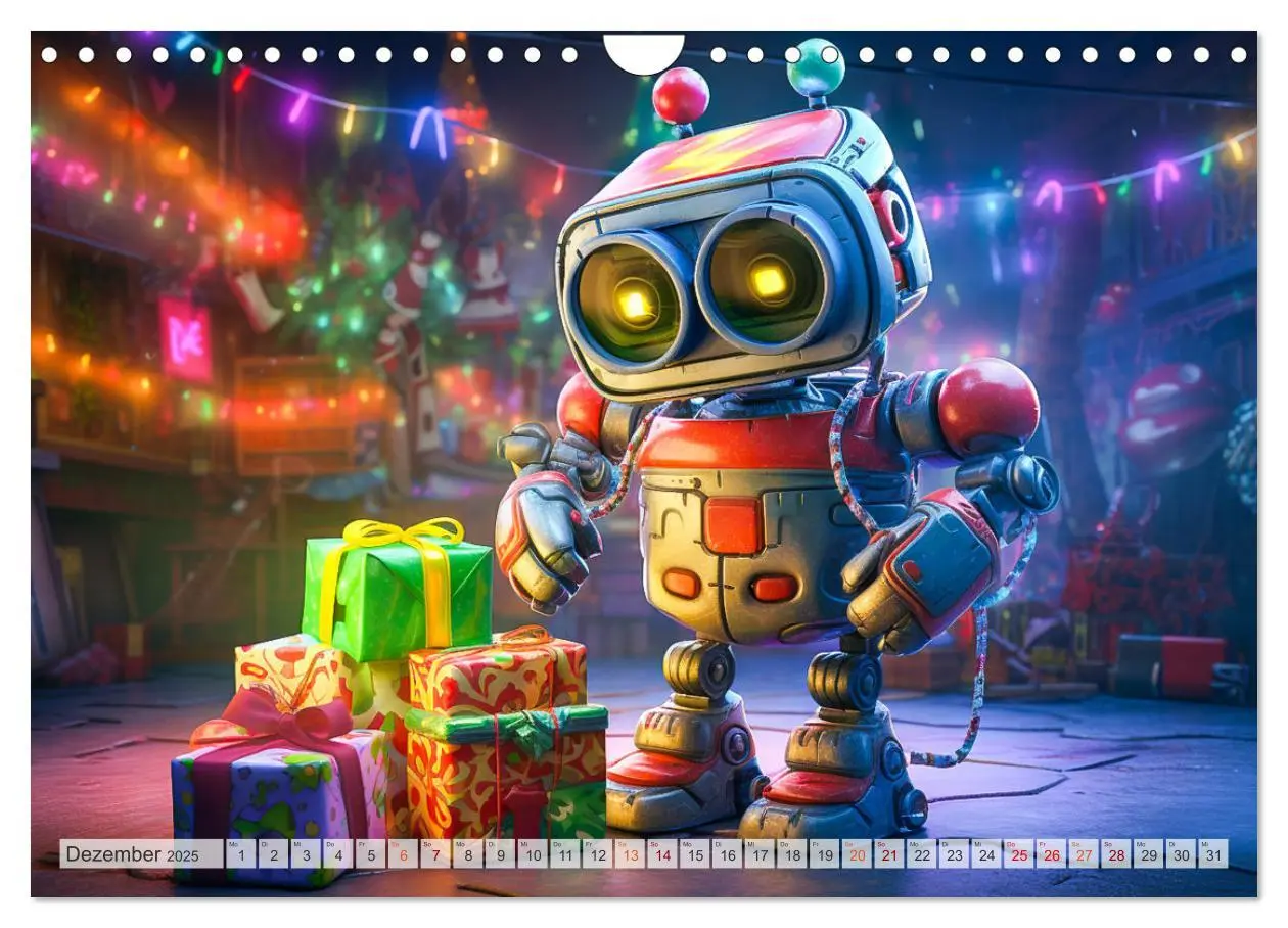 Bild: 9783383854224 | Die Welt der kleinen Robots (Wandkalender 2025 DIN A4 quer),...