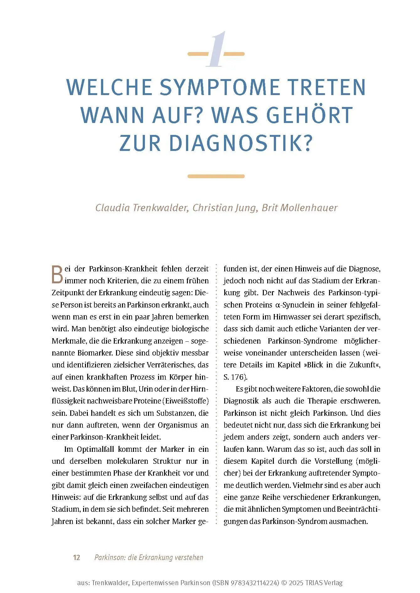Bild: 9783432114224 | Expertenwissen: Parkinson | Claudia Trenkwalder | Taschenbuch | 208 S.