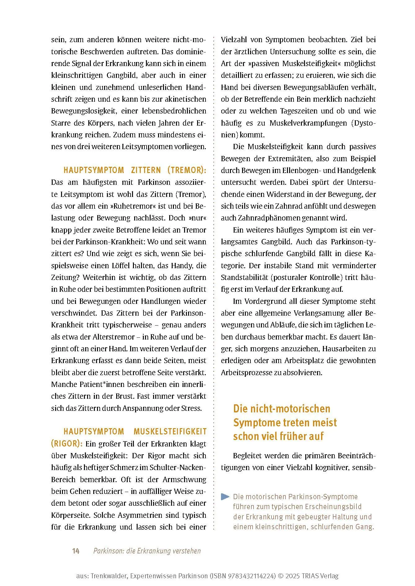 Bild: 9783432114224 | Expertenwissen: Parkinson | Claudia Trenkwalder | Taschenbuch | 208 S.