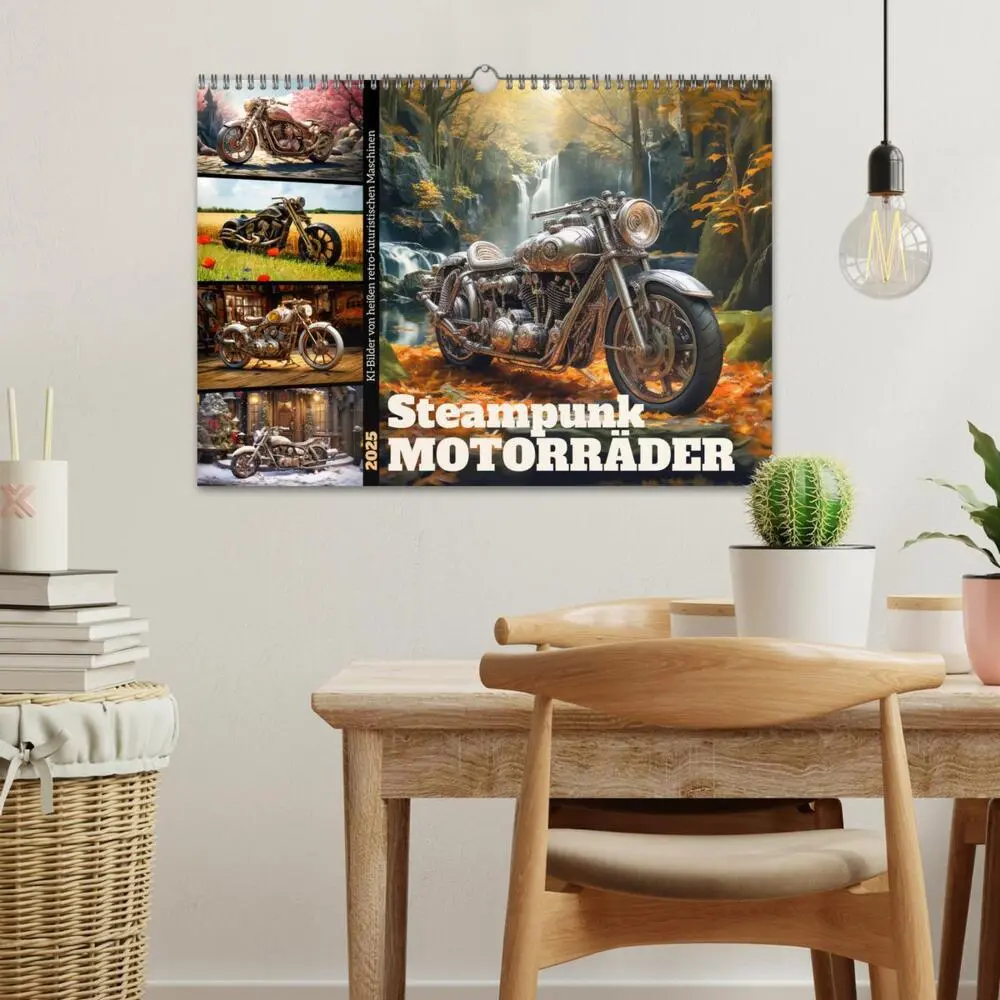 Bild: 9783435014224 | Steampunk Motorräder (Wandkalender 2025 DIN A3 quer), CALVENDO...