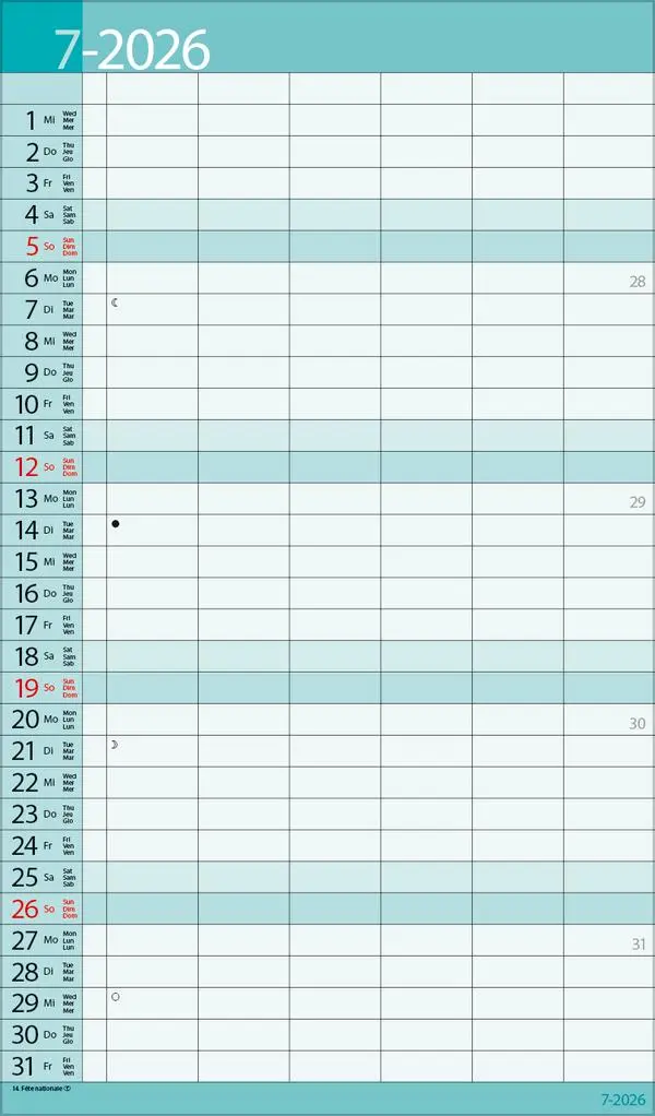 Bild: 9783731884224 | XL Family Timer 2026 | Verlag Korsch | Kalender | 14 S. | Deutsch