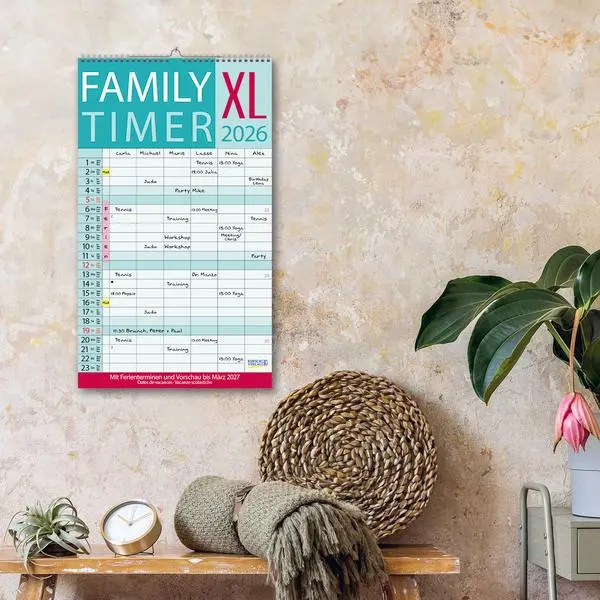 Bild: 9783731884224 | XL Family Timer 2026 | Verlag Korsch | Kalender | 14 S. | Deutsch