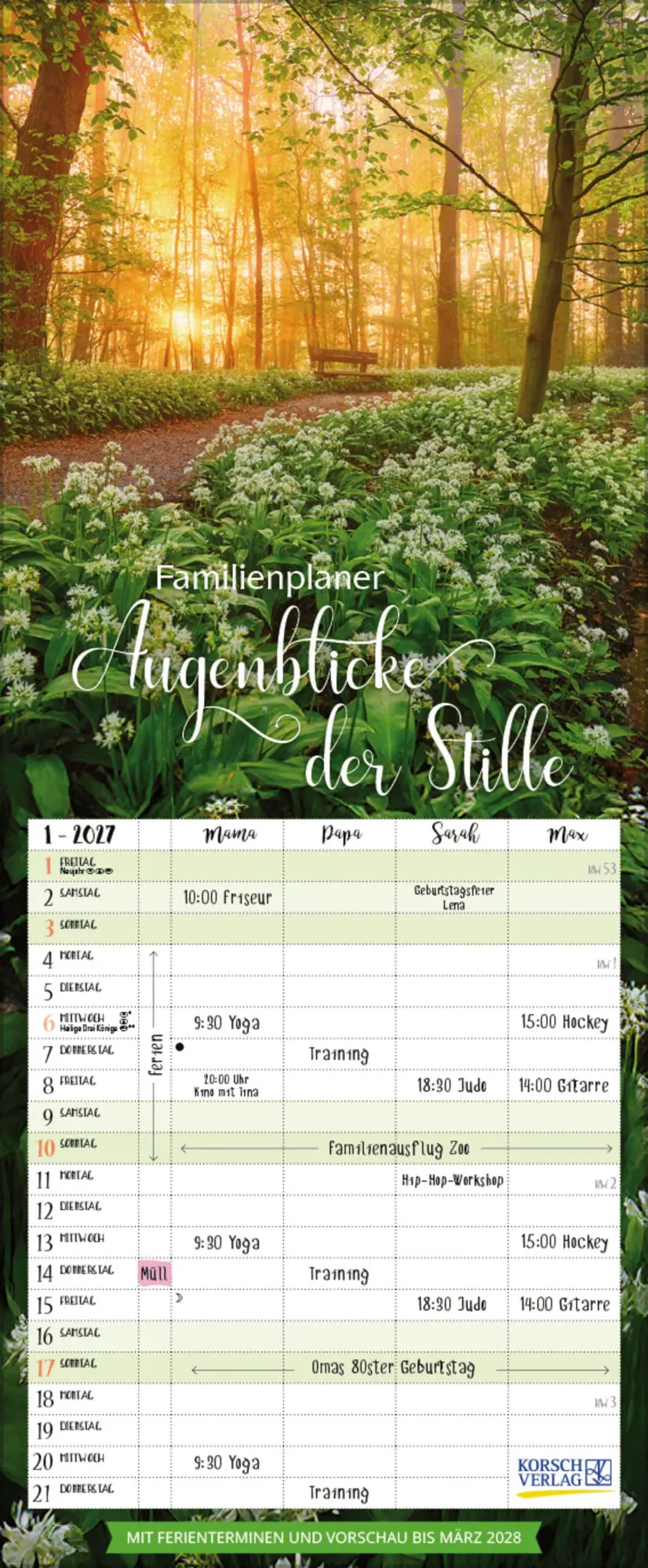Cover: 9783819304224 | Augenblicke der Stille 2027 | Verlag Korsch | Kalender | 14 S. | 2027