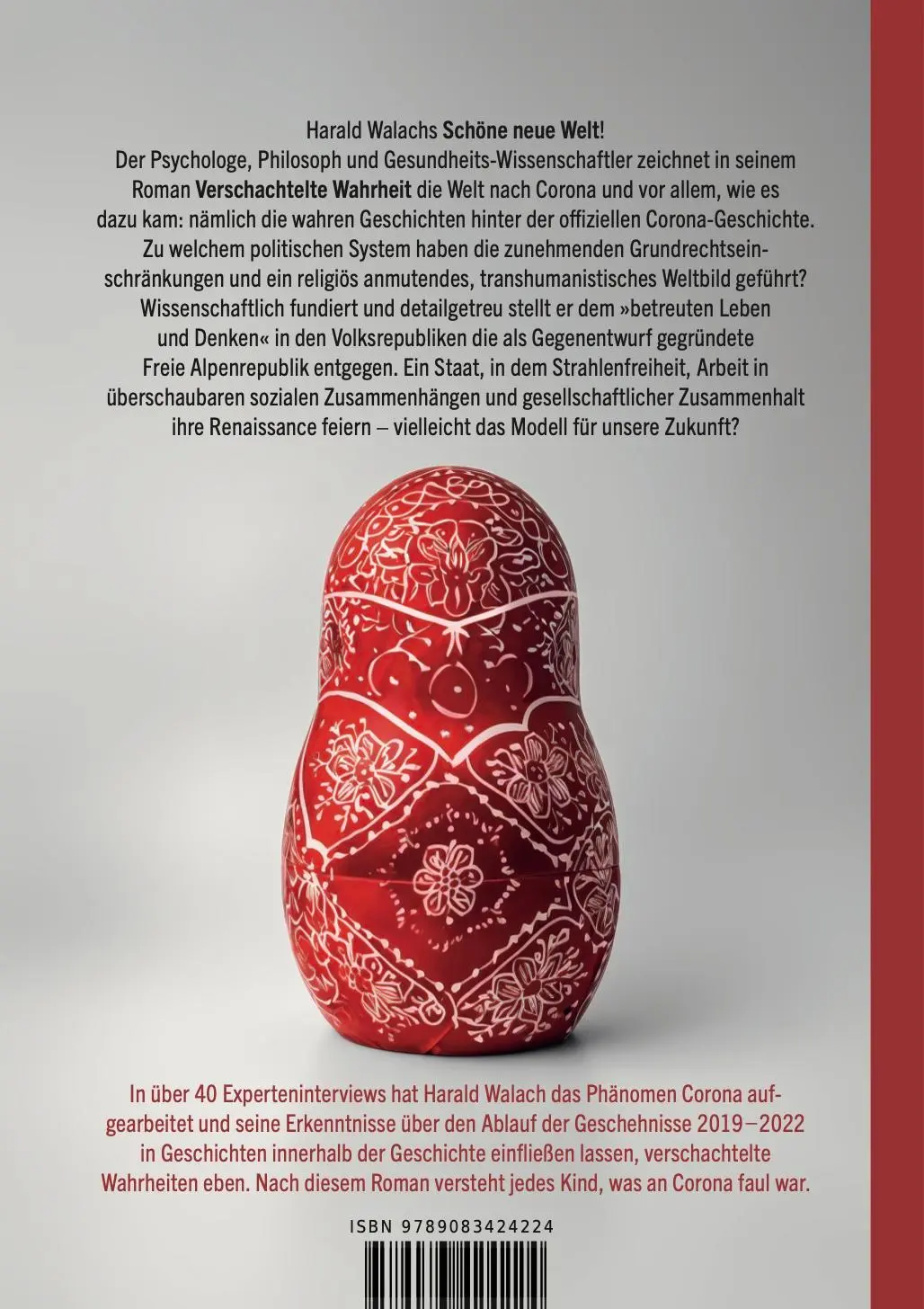 Rückseite: 9789083424224 | Verschachtelte Wahrheit | Ein Corona-Roman | Harald Walach | Buch
