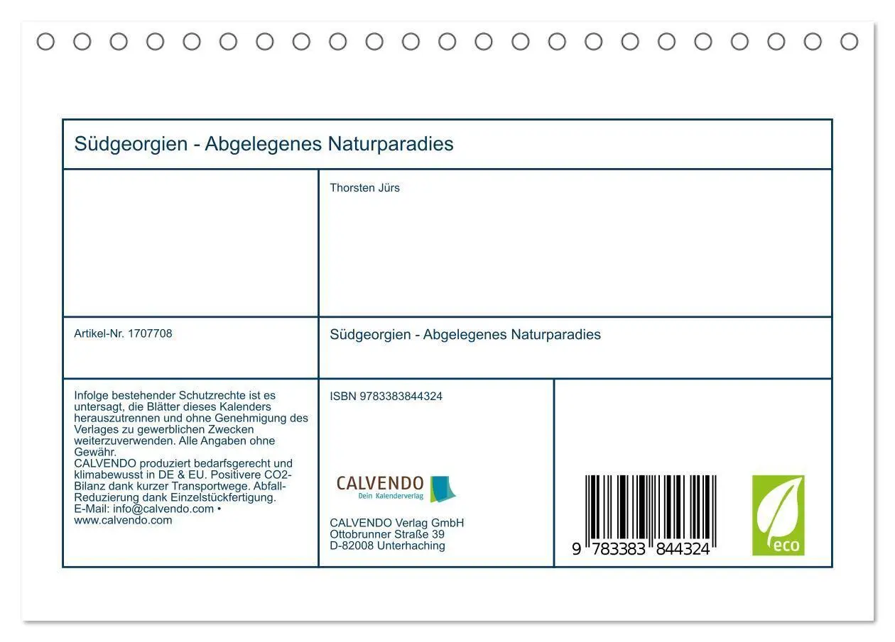 Bild: 9783383844324 | Südgeorgien - Abgelegenes Naturparadies (Tischkalender 2025 DIN A5...