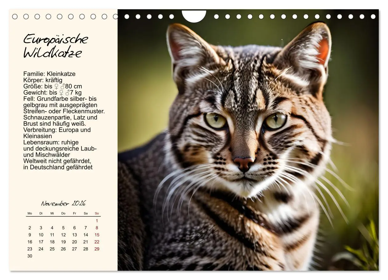 Bild: 9783457264324 | Zwölf Raubkatzen im Portrait (Wandkalender 2026 DIN A4 quer),...
