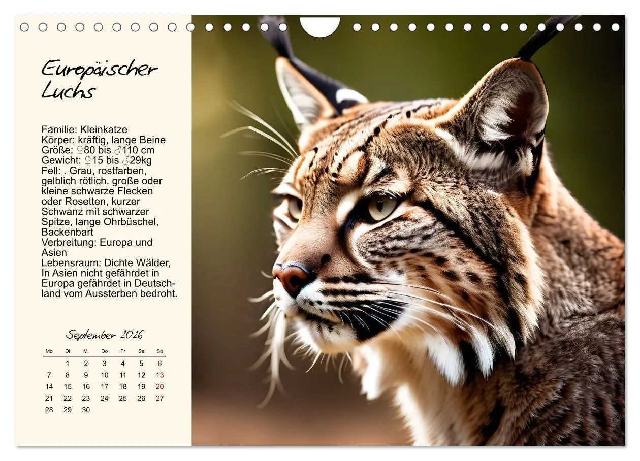 Bild: 9783457264324 | Zwölf Raubkatzen im Portrait (Wandkalender 2026 DIN A4 quer),...