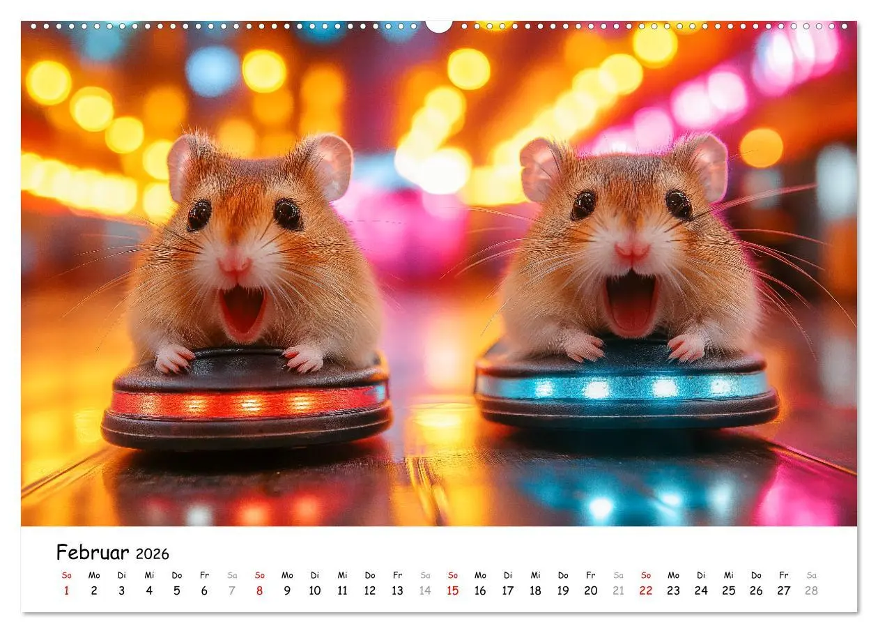 Bild: 9783457334324 | Hamster im Freizeitpark - Lustiger Kalender mit Jahrmarkt-Motiven...