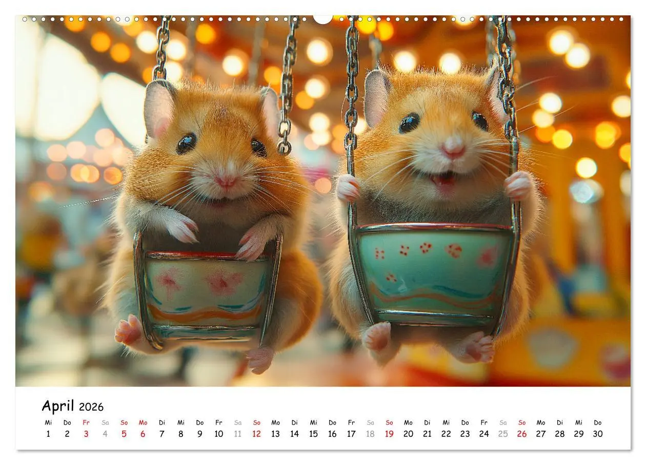 Bild: 9783457334324 | Hamster im Freizeitpark - Lustiger Kalender mit Jahrmarkt-Motiven...