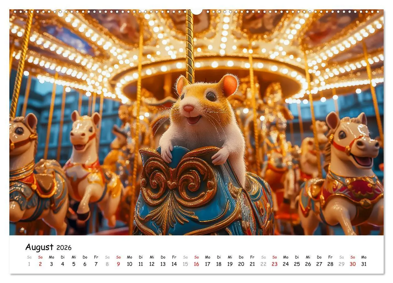 Bild: 9783457334324 | Hamster im Freizeitpark - Lustiger Kalender mit Jahrmarkt-Motiven...