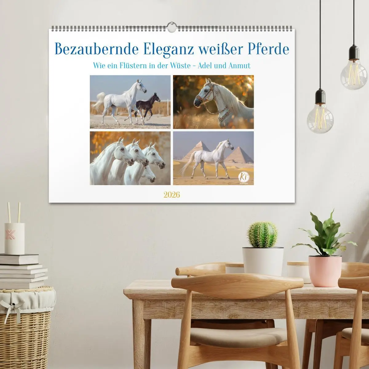 Bild: 9783457404324 | Bezaubernde Eleganz weißer Pferde (Wandkalender 2026 DIN A2 quer),...