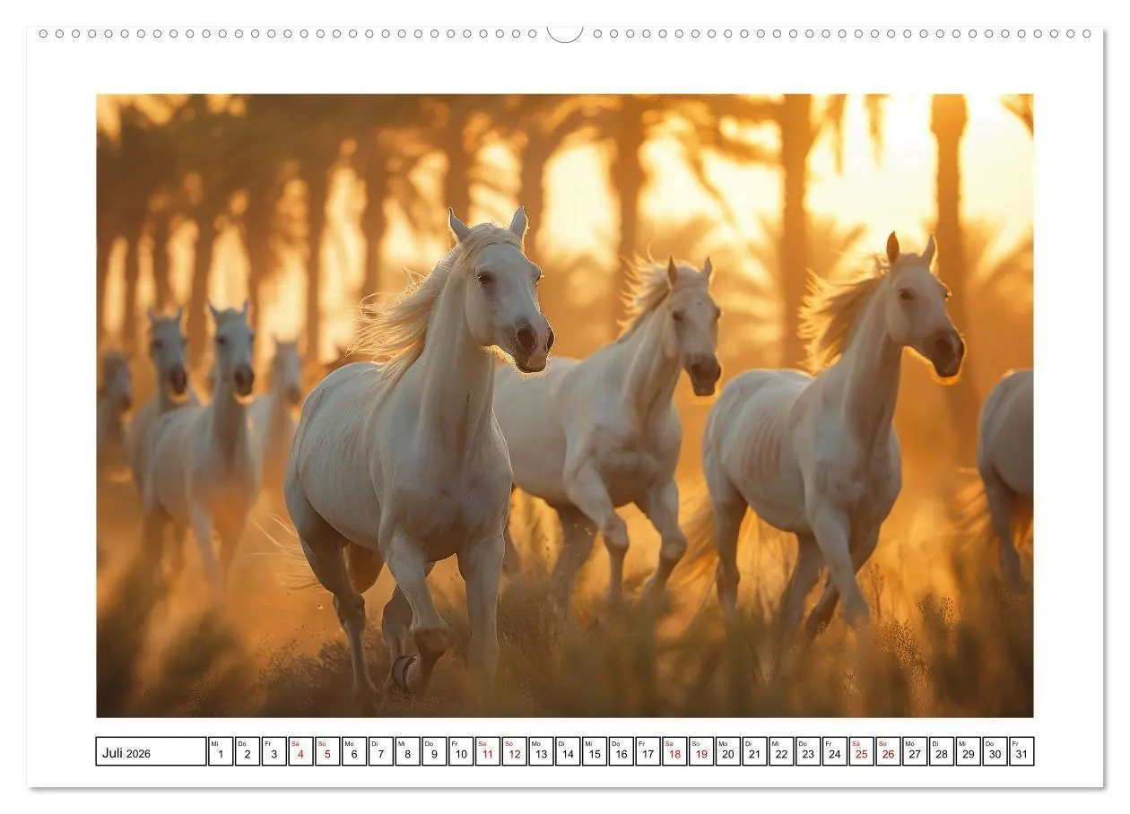 Bild: 9783457404324 | Bezaubernde Eleganz weißer Pferde (Wandkalender 2026 DIN A2 quer),...