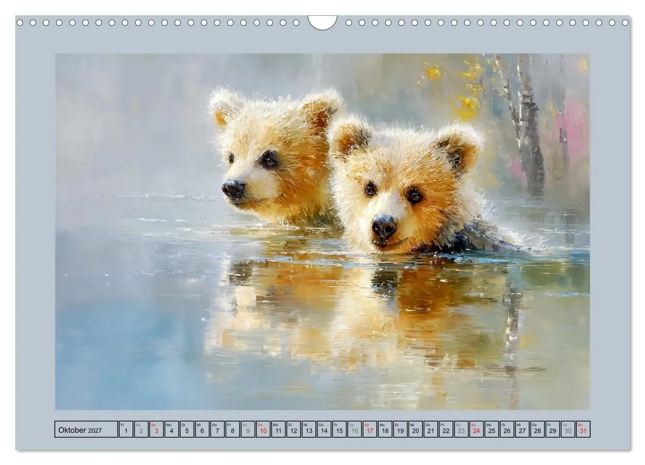 Bild: 9783516804324 | Bärenkinder. Kleine Waldseelen im Licht der Natur (Wandkalender...