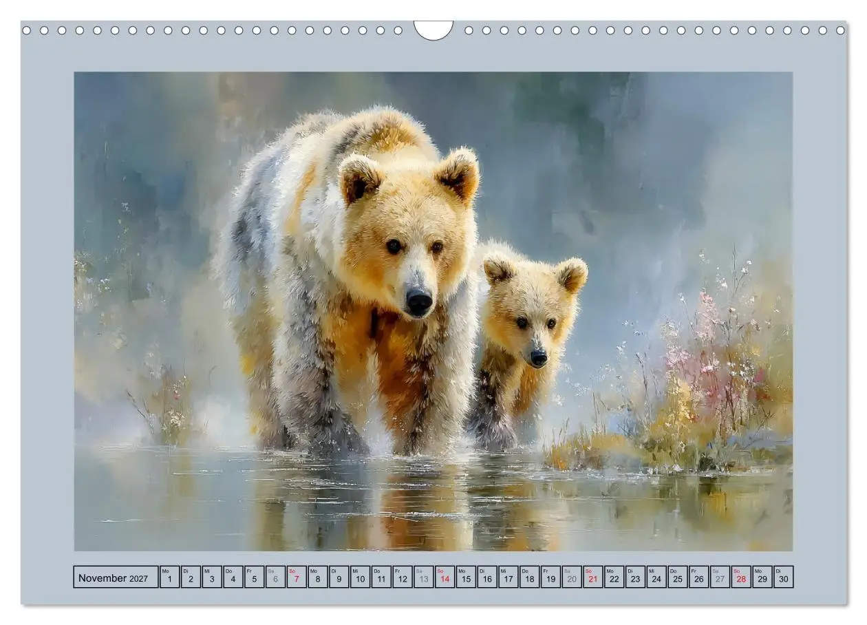 Bild: 9783516804324 | Bärenkinder. Kleine Waldseelen im Licht der Natur (Wandkalender...