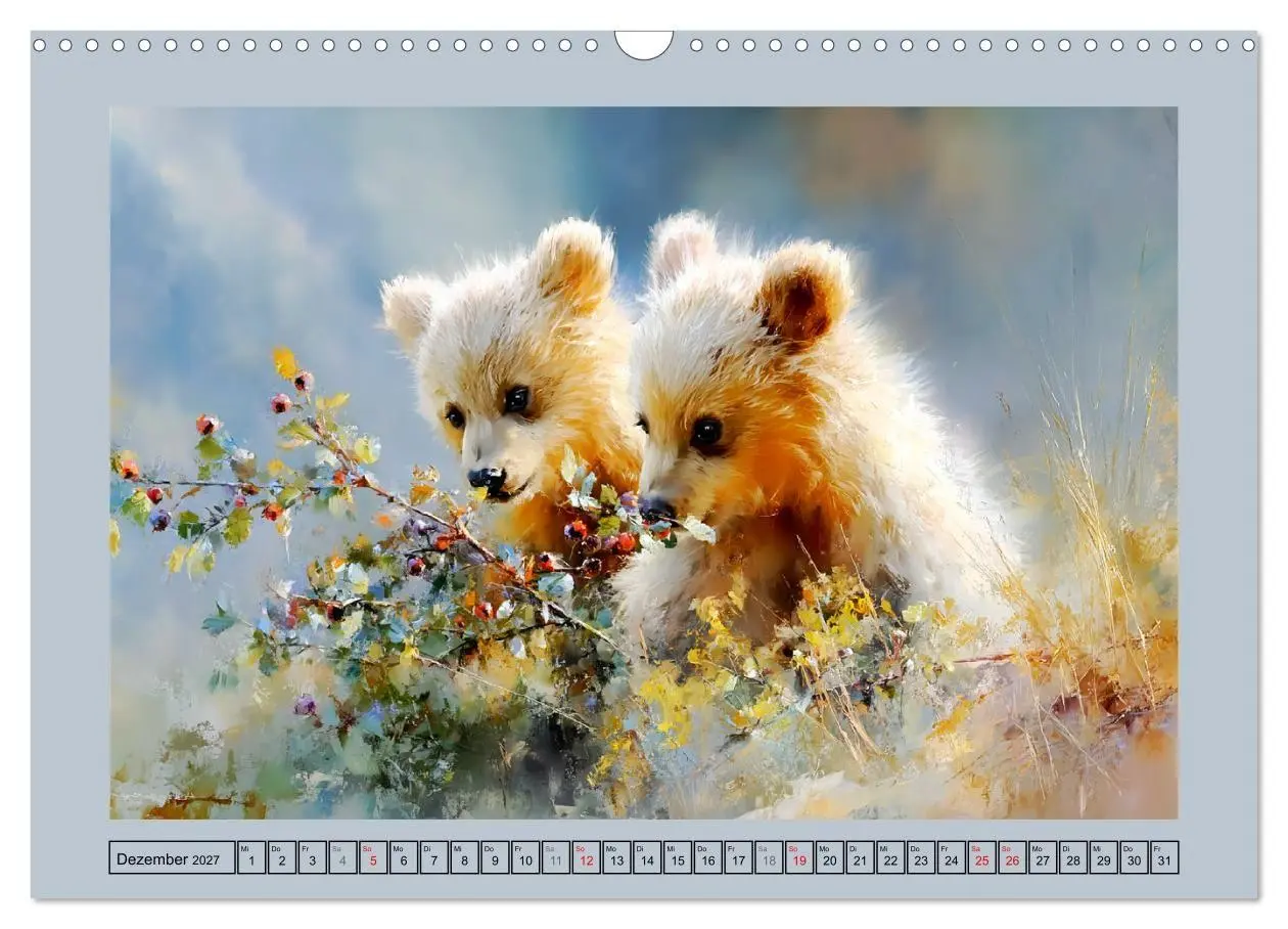 Bild: 9783516804324 | Bärenkinder. Kleine Waldseelen im Licht der Natur (Wandkalender...