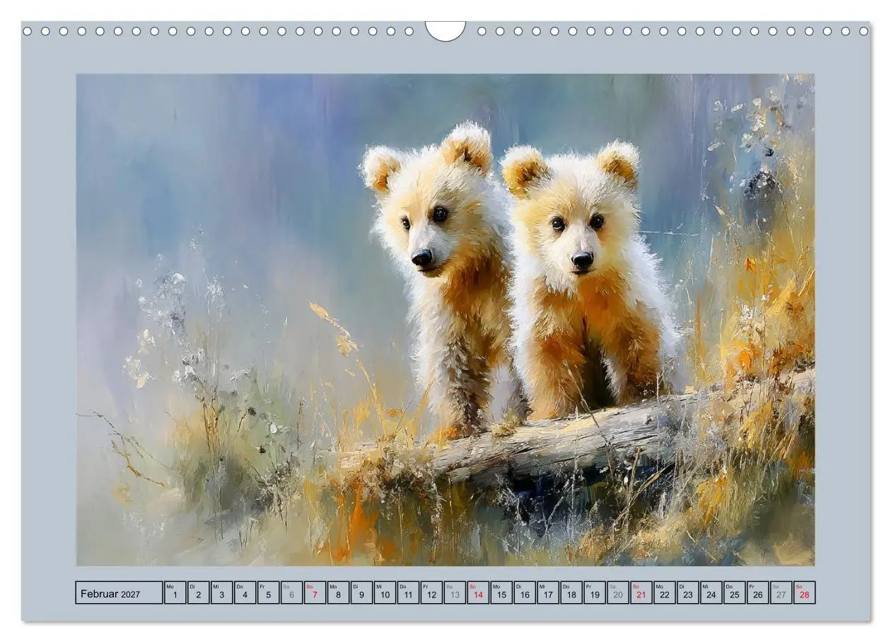 Bild: 9783516804324 | Bärenkinder. Kleine Waldseelen im Licht der Natur (Wandkalender...