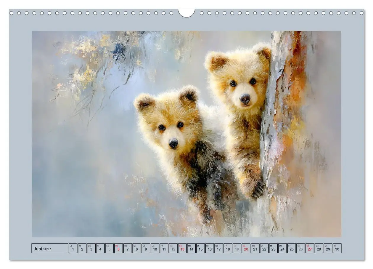 Bild: 9783516804324 | Bärenkinder. Kleine Waldseelen im Licht der Natur (Wandkalender...
