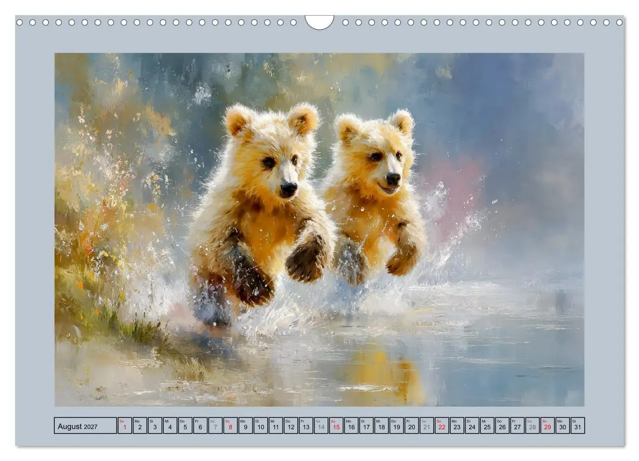 Bild: 9783516804324 | Bärenkinder. Kleine Waldseelen im Licht der Natur (Wandkalender...