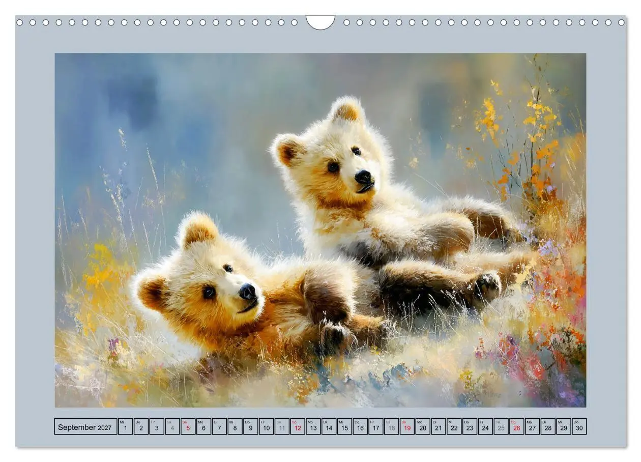 Bild: 9783516804324 | Bärenkinder. Kleine Waldseelen im Licht der Natur (Wandkalender...