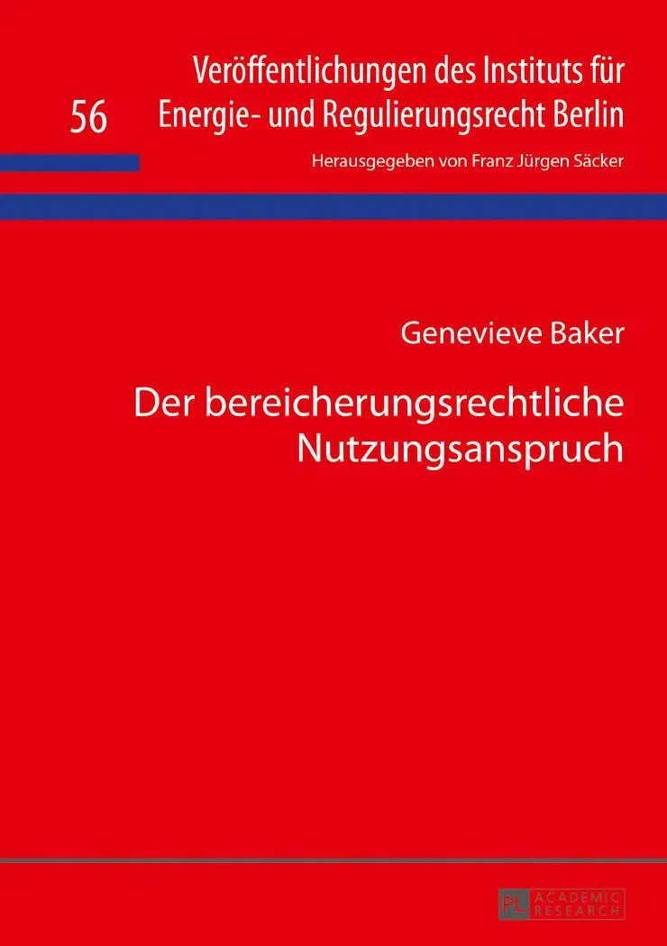 Cover: 9783631714324 | Der bereicherungsrechtliche Nutzungsanspruch | Genevieve Baker | Buch