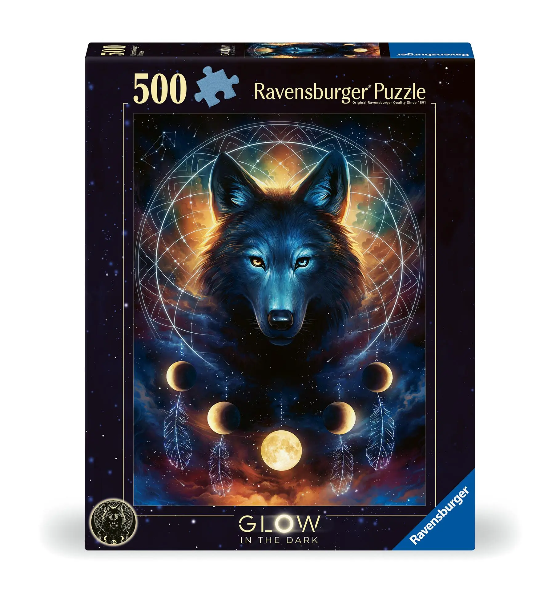 Cover: 4005555004424 | Erwachsenenpuzzle 500 Teile - Leuchtender Wolf | Spiel | Star Line
