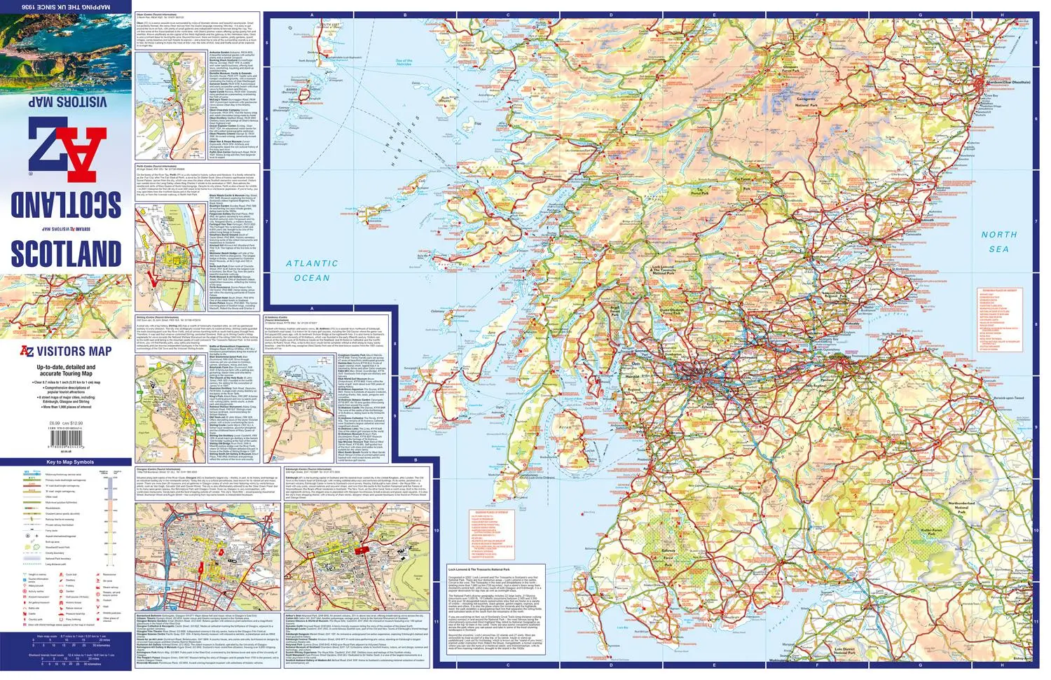 Bild: 9780008604424 | Scotland A-Z Visitors Map | A-Z Maps | (Land-)Karte | Karte/Landkarte