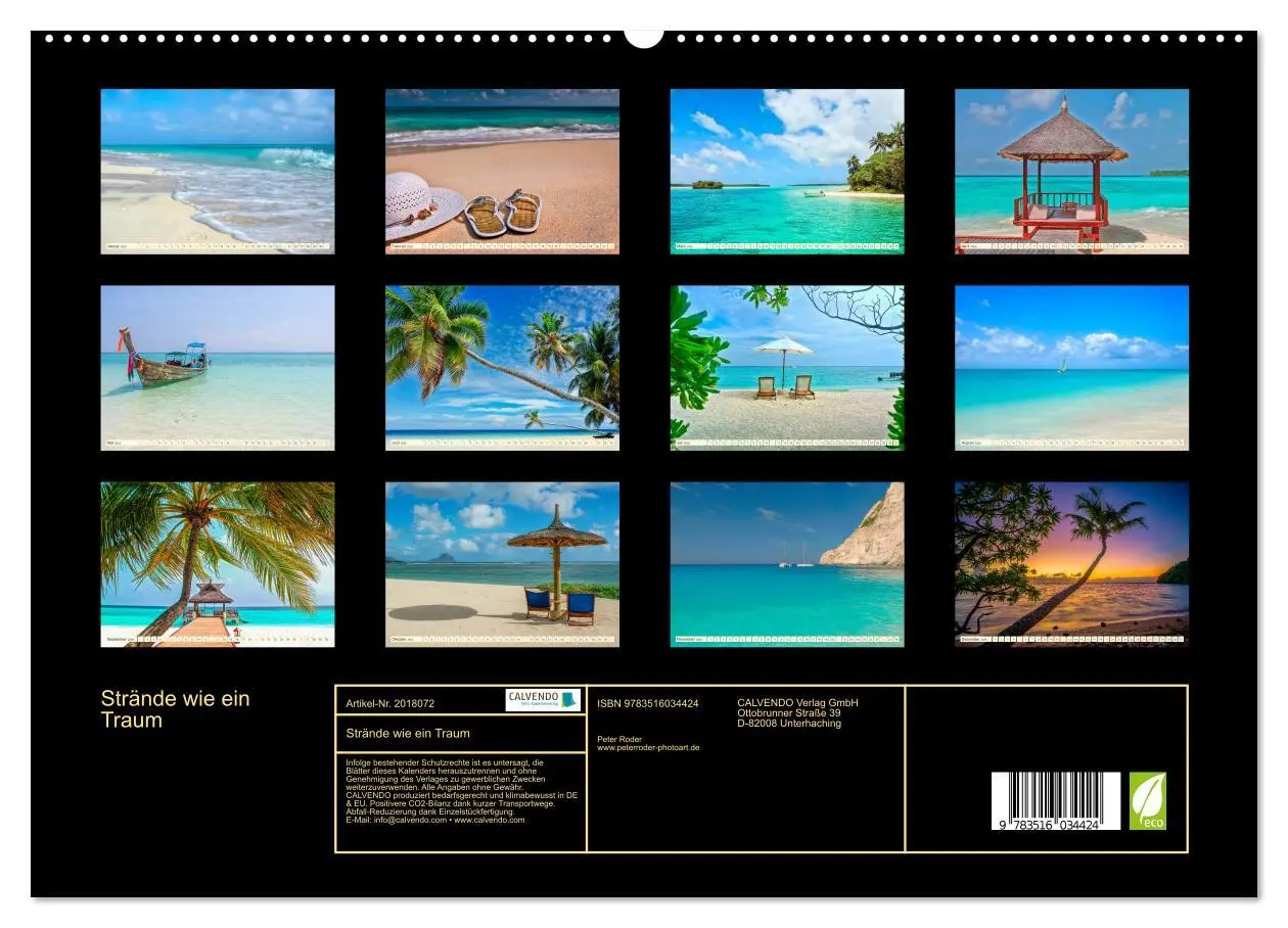 Bild: 9783516034424 | Strände wie ein Traum (hochwertiger Premium Wandkalender 2026 DIN...