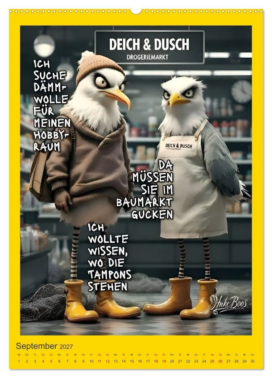 Bild: 9783594254424 | Böse Möwen - Kackkalender fürs Klo (hochwertiger Premium...