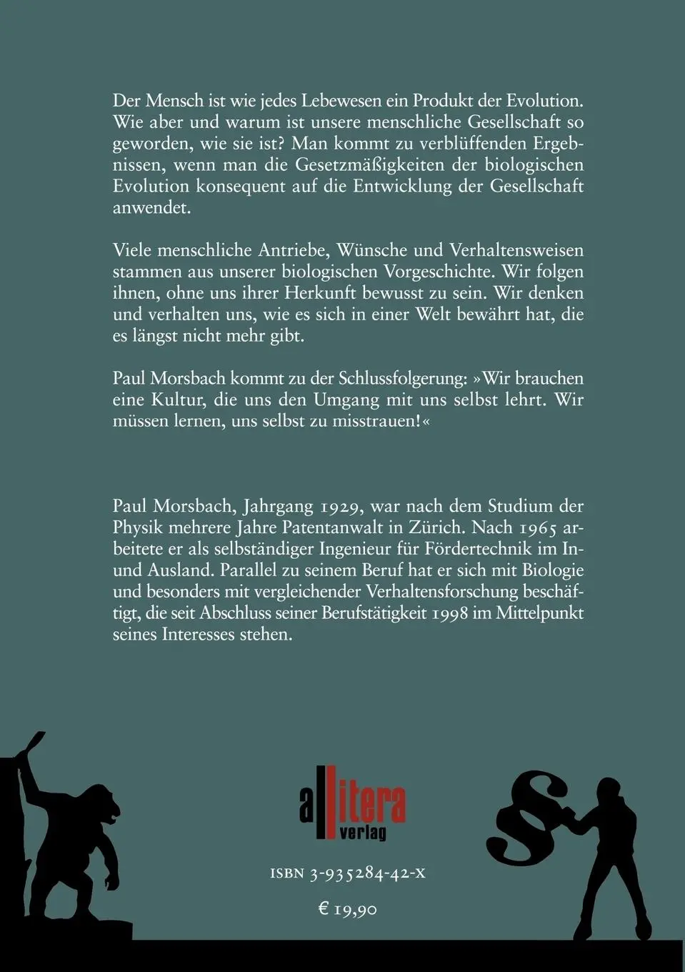 Rückseite: 9783935284424 | Die Entstehung der Gesellschaft | Paul Morsbach | Taschenbuch | 2001
