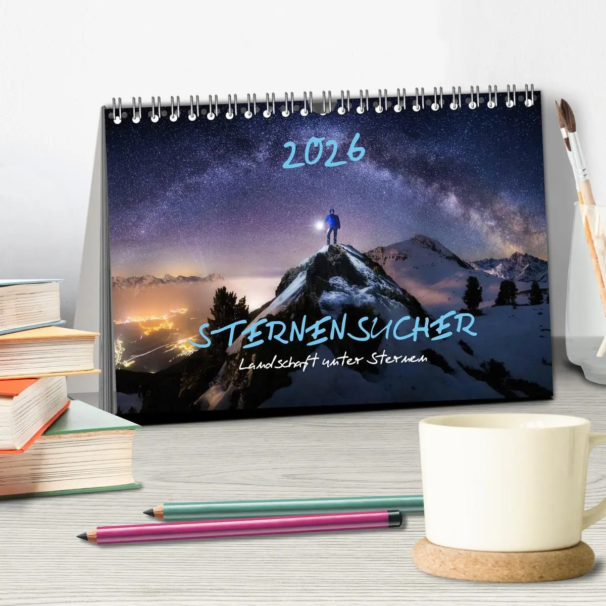 Bild: 9783516024524 | Sternensucher - Landschaft unter Sternen (Tischkalender 2026 DIN A5...