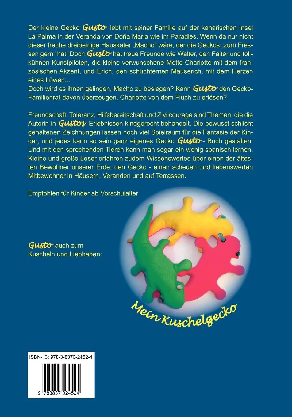 Rückseite: 9783837024524 | Der kleine Gecko Gusto... | Ingrid Trölsch | Taschenbuch | 84 S.