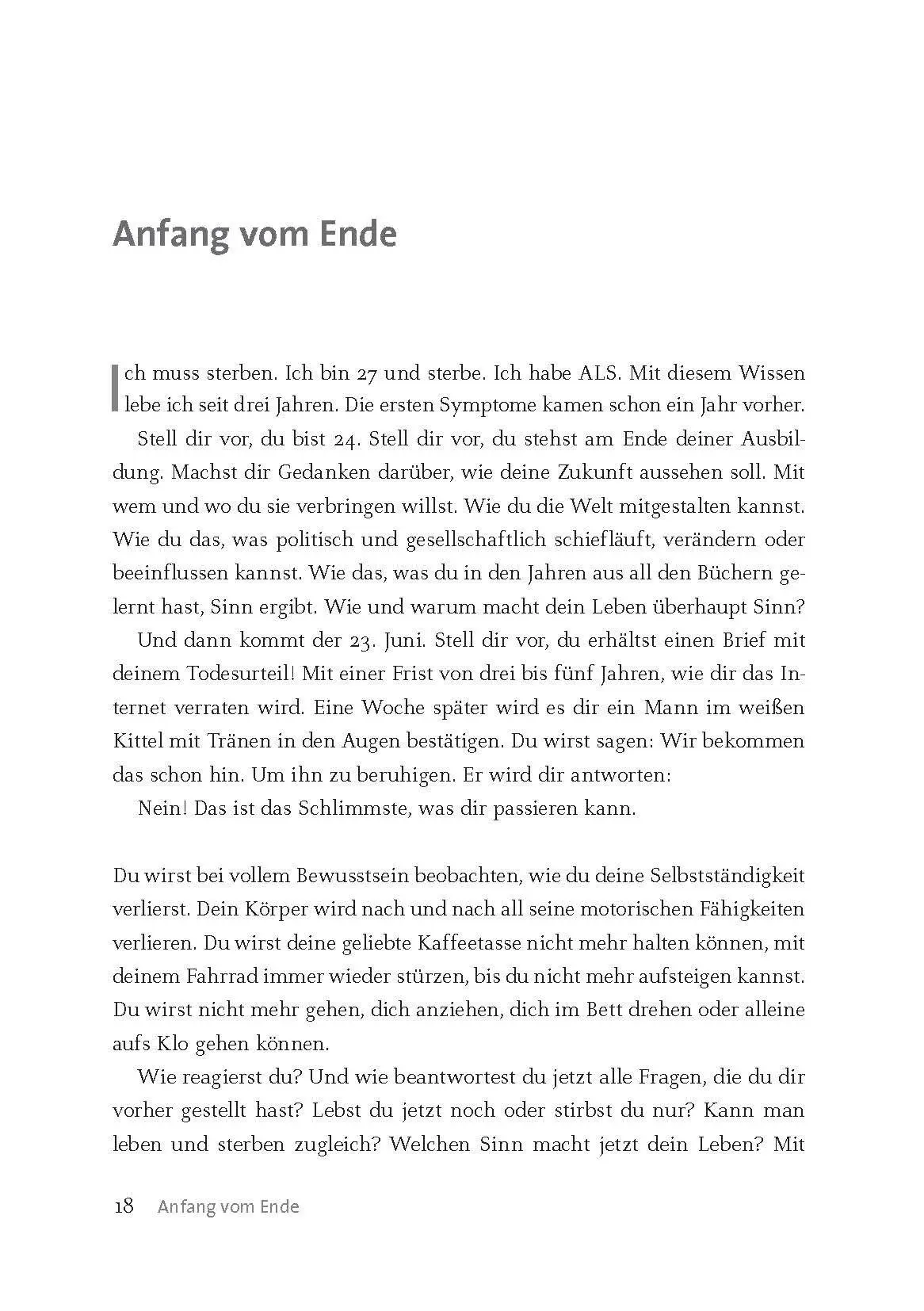 Bild: 9783863214524 | Leben und gleichzeitig sterben | Diagnose ALS | Sarah Braun (u. a.)