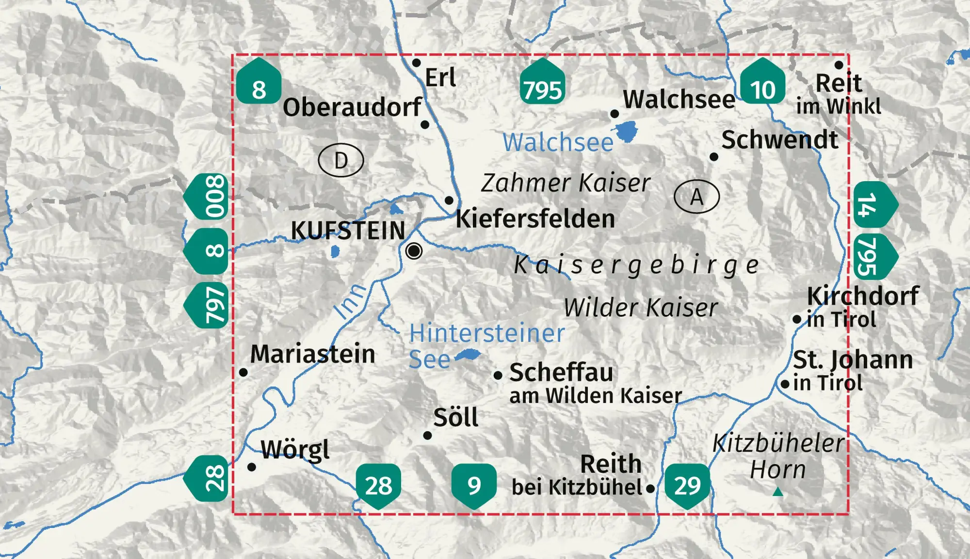 Bild: 9783991544524 | KOMPASS Wanderkarte 09 Kufstein, Walchsee, St. Johann in Tirol...