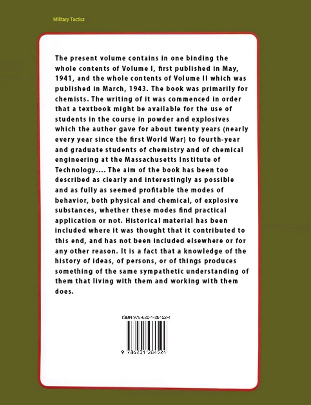 Rückseite: 9786201284524 | The Chemistry of Powder and Explosives | Tenney L Davis | Taschenbuch