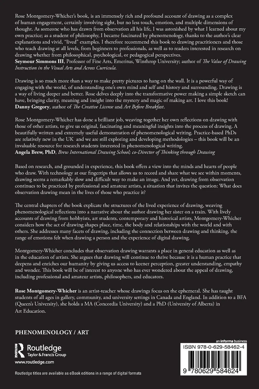Rückseite: 9780629584624 | The Phenomenology of Observation Drawing | Rose Montgomery-Whicher