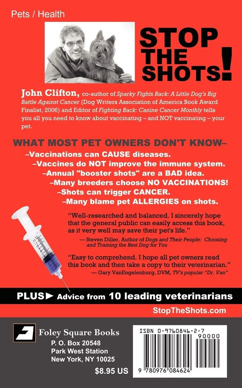Rückseite: 9780976084624 | Stop the Shots!: Are Vaccinations Killing Our Pets? | John Clifton