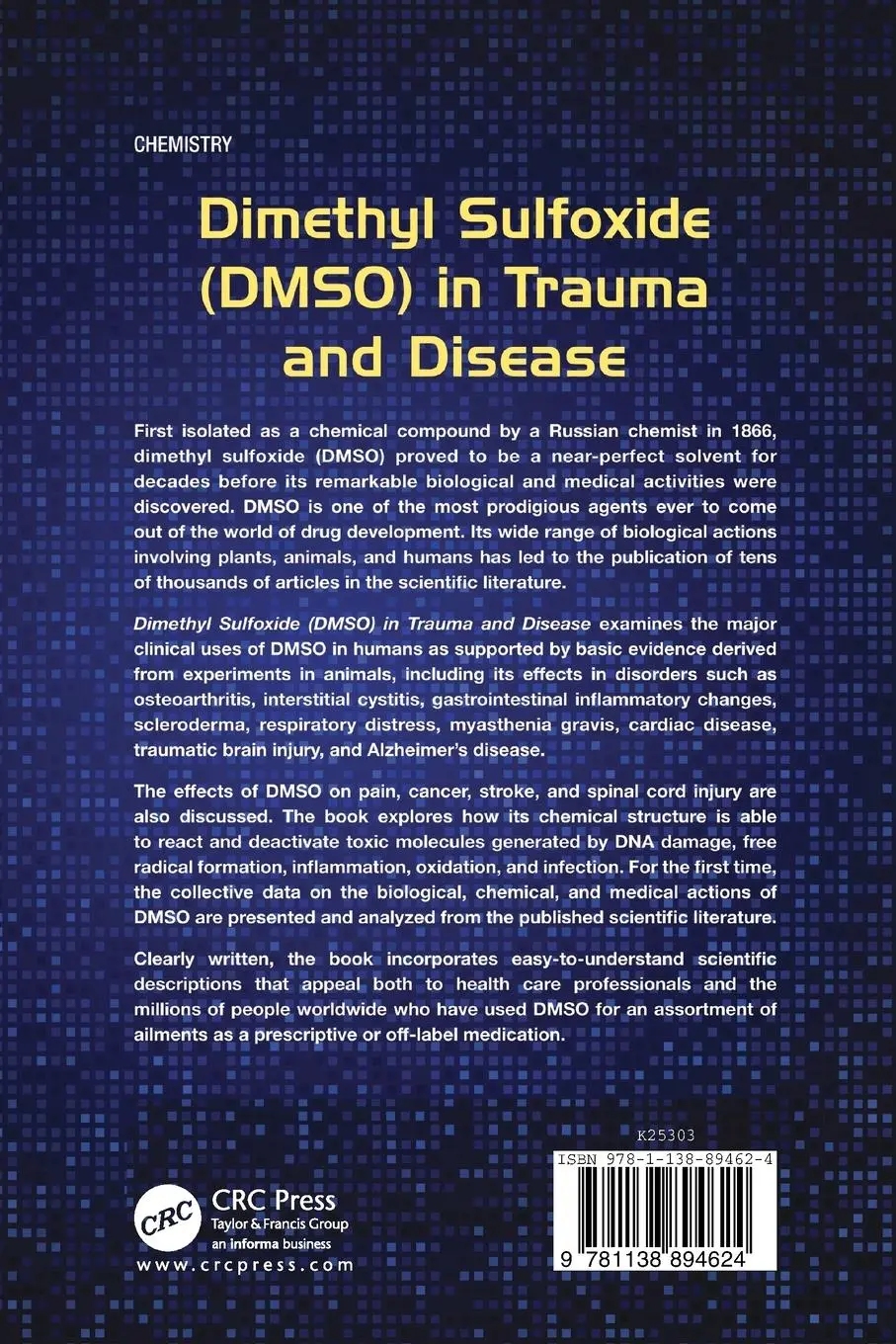 Rückseite: 9781138894624 | Dimethyl Sulfoxide (DMSO) in Trauma and Disease | Jacob (u. a.) | Buch