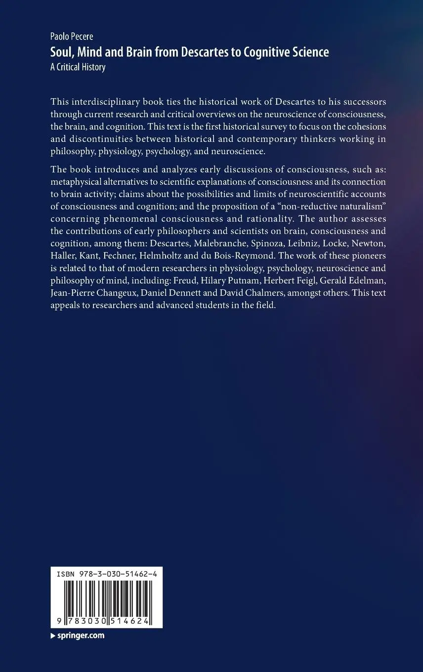 Rückseite: 9783030514624 | Soul, Mind and Brain from Descartes to Cognitive Science | Pecere