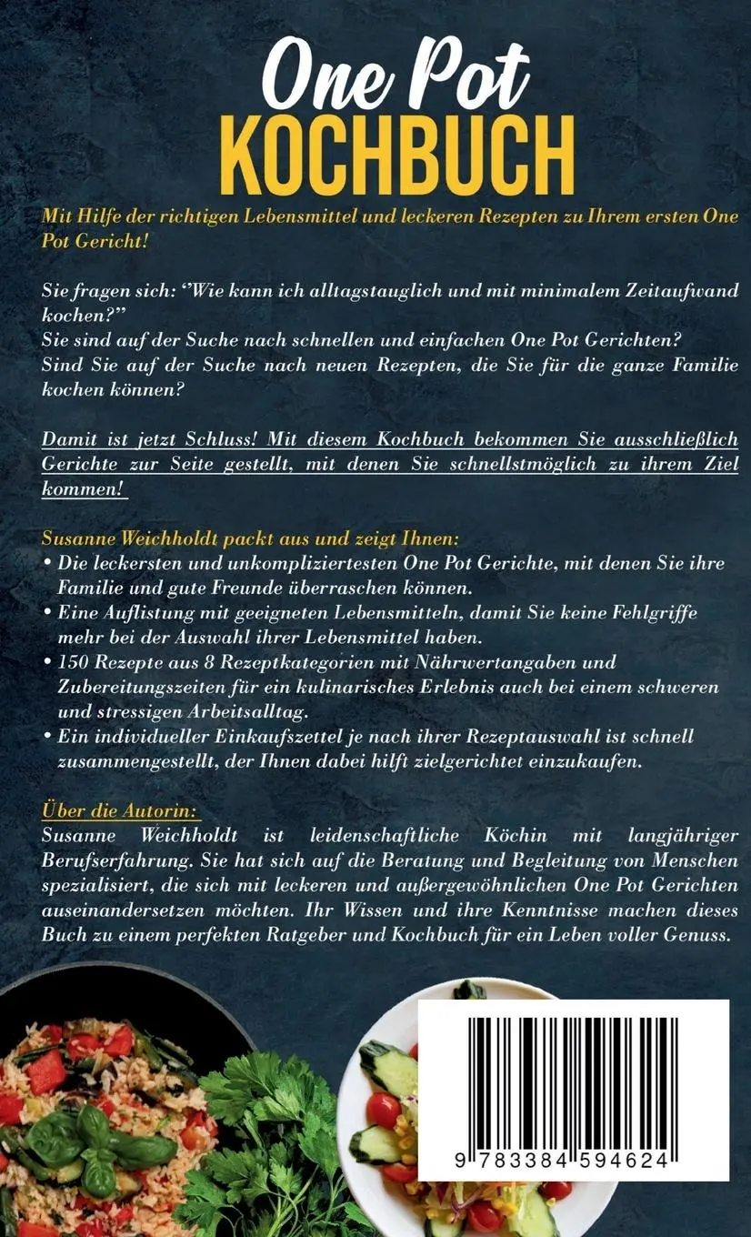 Rückseite: 9783384594624 | One Pot Kochbuch - 150 schnelle und einfache Rezepte aus nur einem...