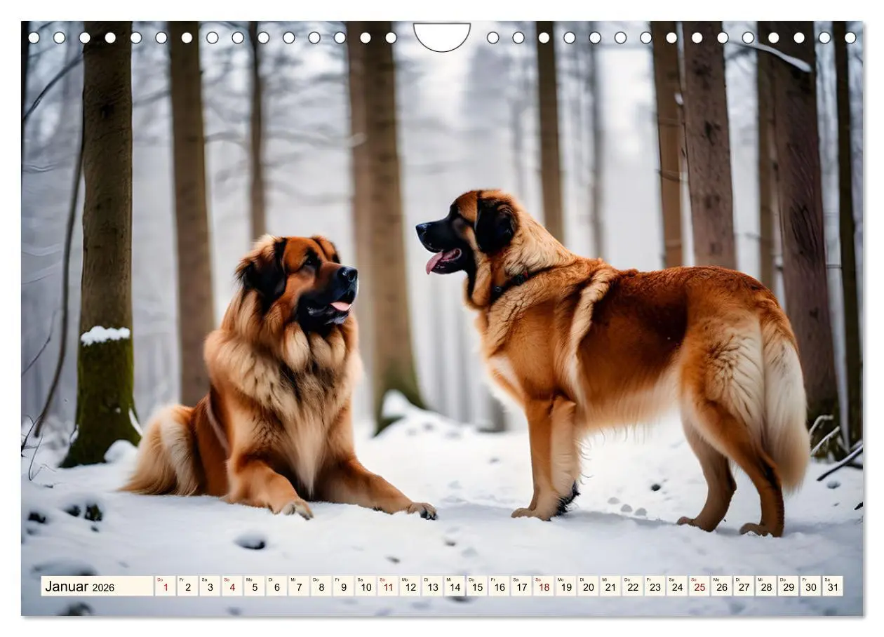 Bild: 9783457304624 | Leonberger - der zahme Löwe (Wandkalender 2026 DIN A4 quer),...