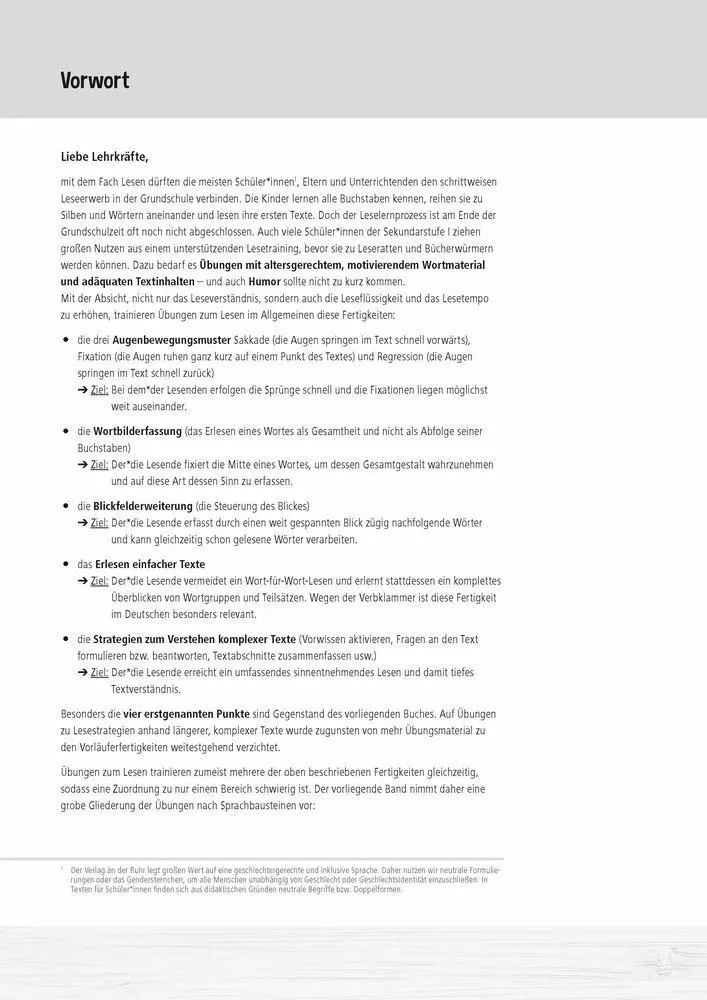 Bild: 9783834664624 | Lesetraining in der Sekundarstufe I | Corina Altmann | Taschenbuch