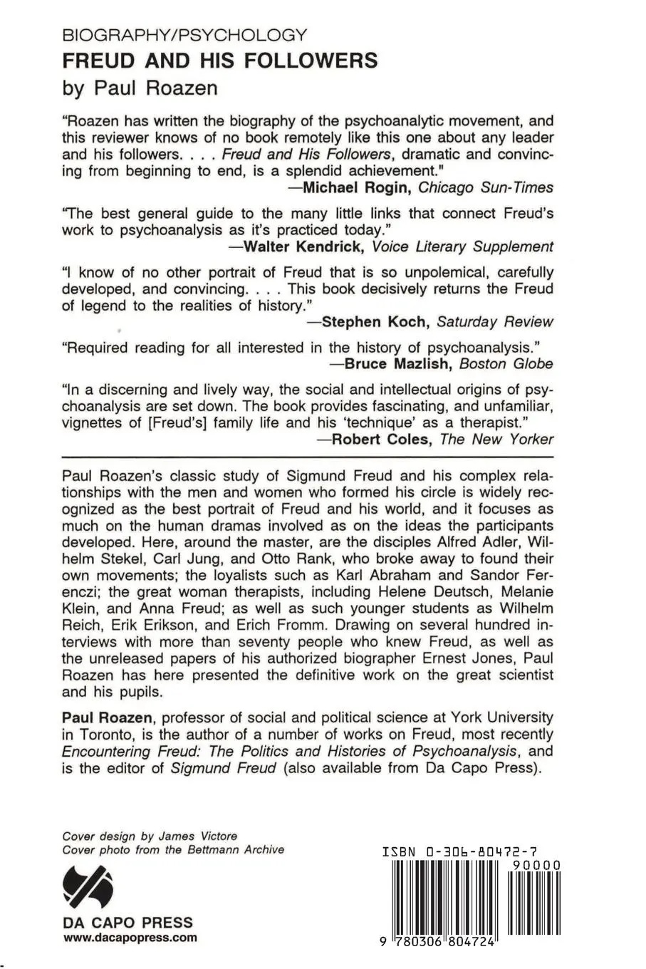 Rückseite: 9780306804724 | Freud and His Followers | Persistent Myths, Enduring Realities | Buch
