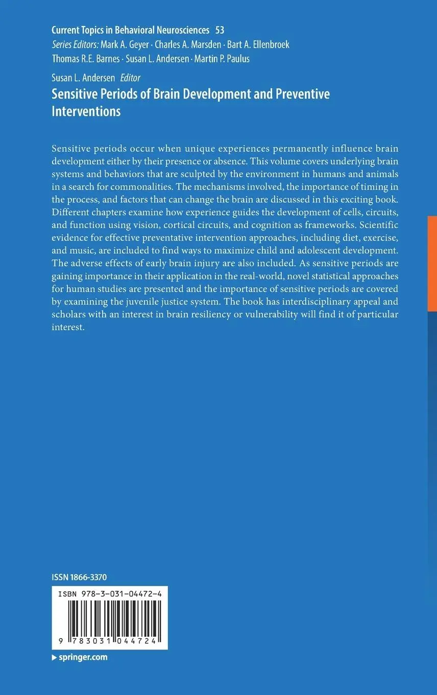 Rückseite: 9783031044724 | Sensitive Periods of Brain Development and Preventive Interventions