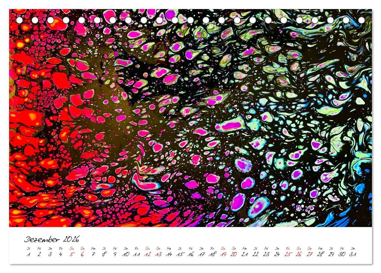 Bild: 9783457534724 | Abstrakte Regenbogen (Tischkalender 2026 DIN A5 quer), CALVENDO...