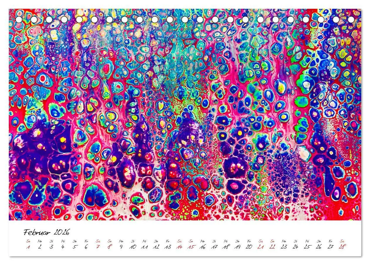 Bild: 9783457534724 | Abstrakte Regenbogen (Tischkalender 2026 DIN A5 quer), CALVENDO...